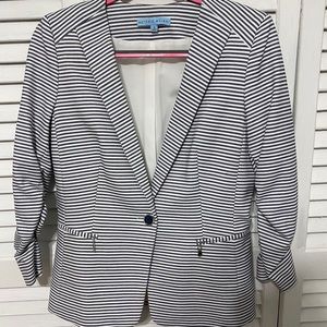 Antonio melani blazer navy/white stripes. Never worn!